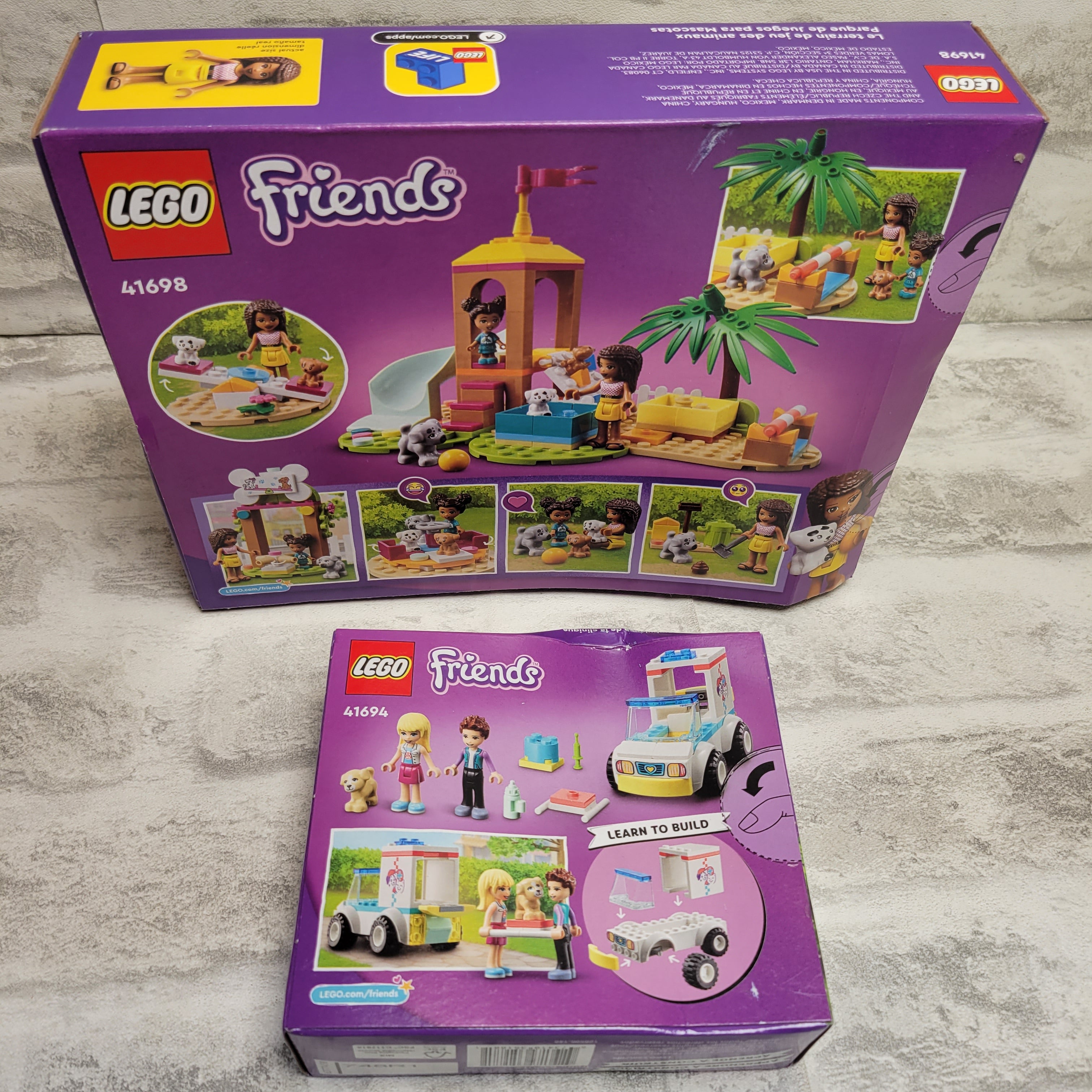 LEGO Friends Pet Playground 41698 & Pet Clinic Ambulance (7922185240814)